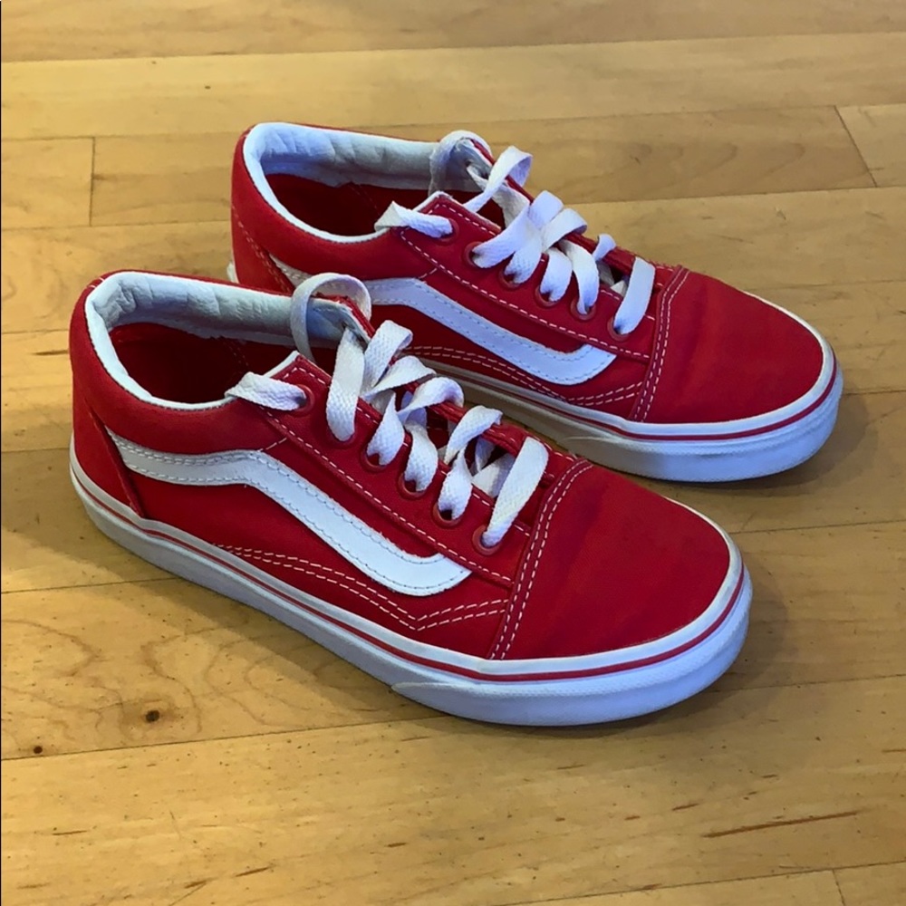 Vans Kids Old Skool (Racing Red/ True White)